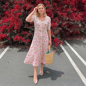 Vintage 80s Ms. Conduct California floral dress